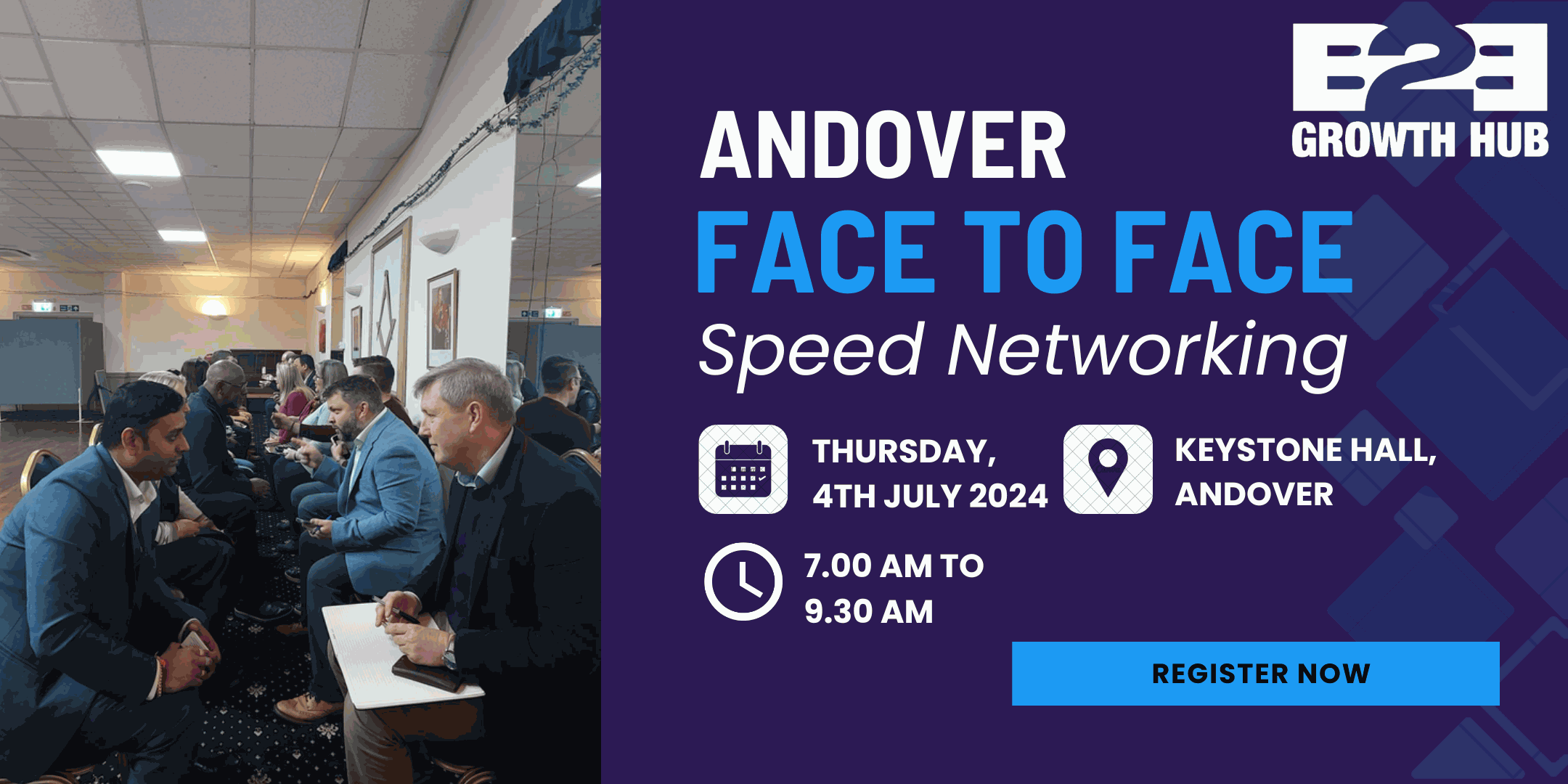 Andover Face 2 Face Morning Speed Networking - 04th July 2024